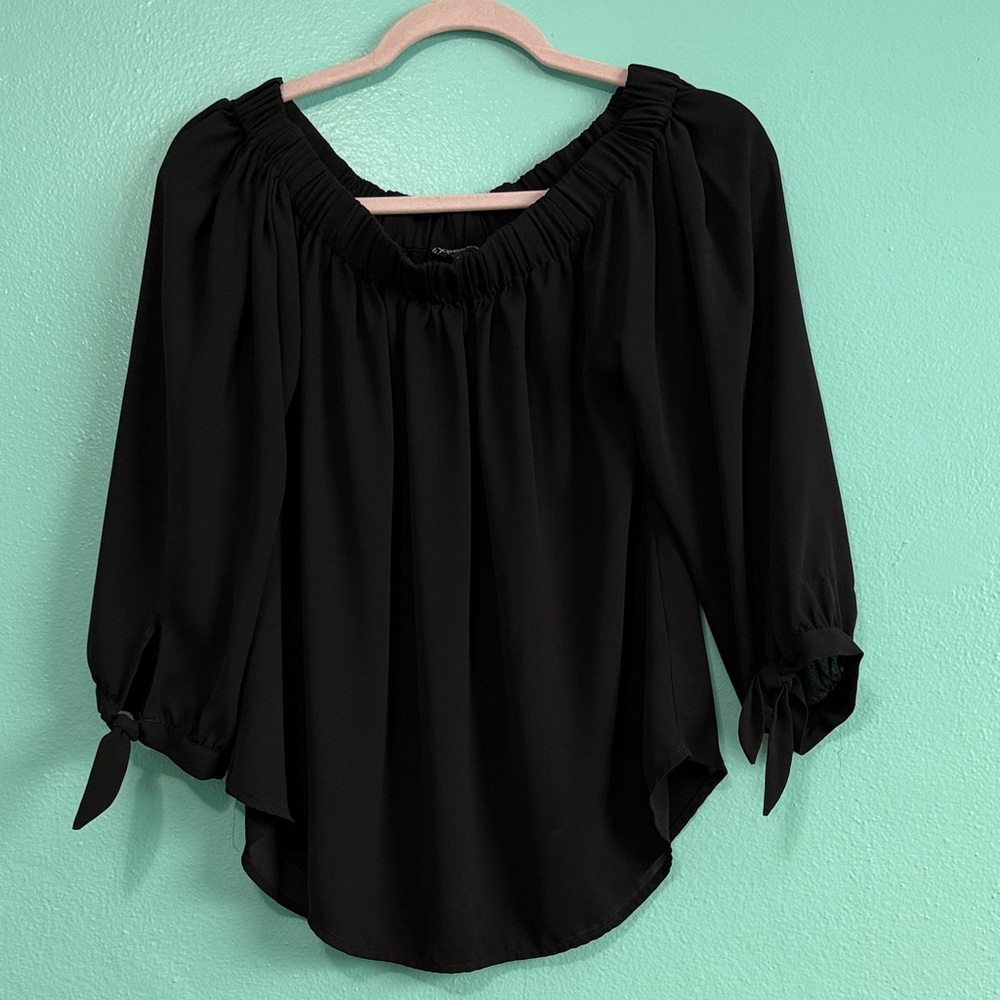 Express Black Off-Shoulder Blouse